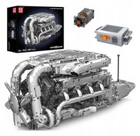 Klocki Mould King 10168 Silnik V8 TWIN-TURBO Engine Model Konstrukcyjny BOX