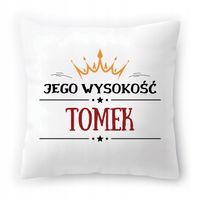 Poduszka Dla Tomka Na Urodziny Ze Zdjęciem Na Prezent Biała 40X40 Cm