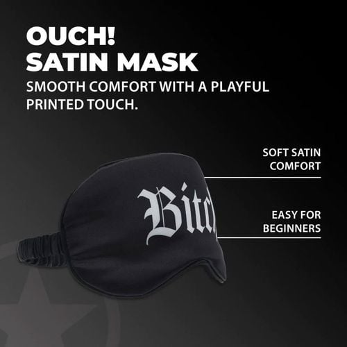 bitch - printed satin mask - black na Arena.pl