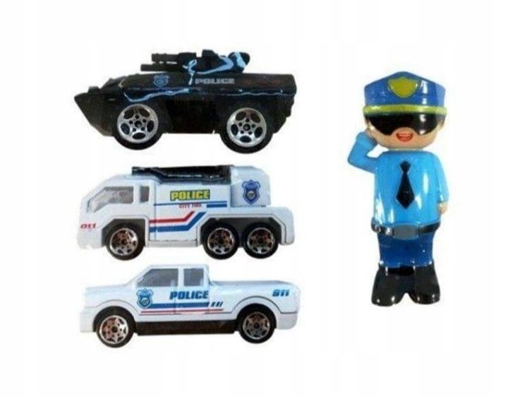 Policja Pojazd Auto policyjne światło, dźwięk + pojazdy+ figurka 147737 zdjęcie 4