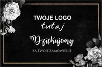 naklejki DZIĘKUJEMY ZA ZAMÓWIENIE z LOGO 500szt