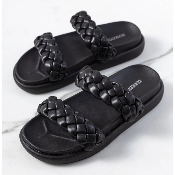 Czarne klapki r.38 zdjęcie 2