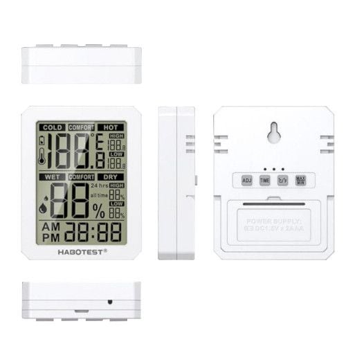 STACJA POGODOWA HABOTEST HT682 DUŻY WYŚWIETLACZ TEMPERATURA WILGOTNOŚĆ zdjęcie 3