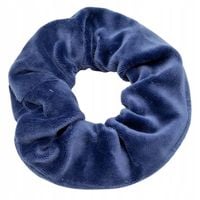 Gumka do włosów scrunchies welur granatowa