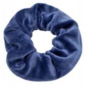 Gumka do włosów scrunchies welur granatowa