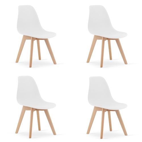 Krzesło KITO - białe x 4 na Arena.pl