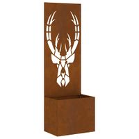 Donica ogrodowa z dekoracyjną płytą Rdzawy 50 x 140 cm