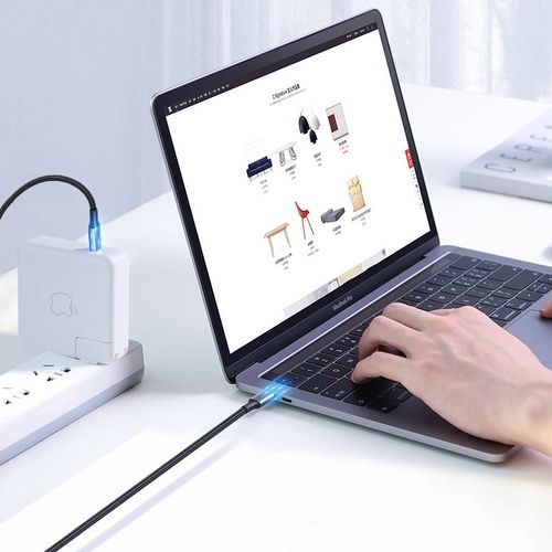 Kabel przewód USB-C Power Delivery 100W Quick Charge FCP 5A 3m szary na Arena.pl