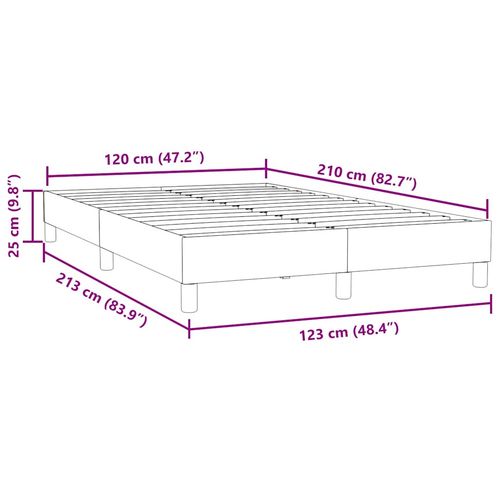 Łóżko Box Spring bez materaca Jasnoszary 120x210 cm Aksamit na Arena.pl