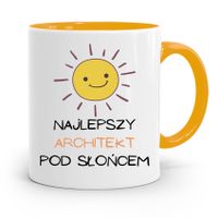 Kubek Żółty Architekta Najlepszy Architekt Prezent Z Nadrukiem Ze Zdjęciem