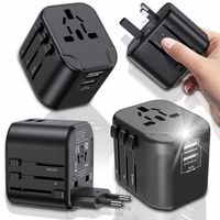 ADAPTER PODRÓŻNY SIECIOWY PRZEJŚCIÓWKA UNIWERSALNA USA UK EU ŚWIAT 2x USB