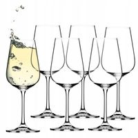 KIELISZKI DO WINA BIAŁEGO SZKŁO KOMPLET 6SZT 360ML