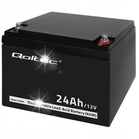 AKUMULATOR AGM QOLTEC LONGLIFE 12V 24AH ŁÓDŹ SOLAR WÓZEK INWALIDZKI UPS