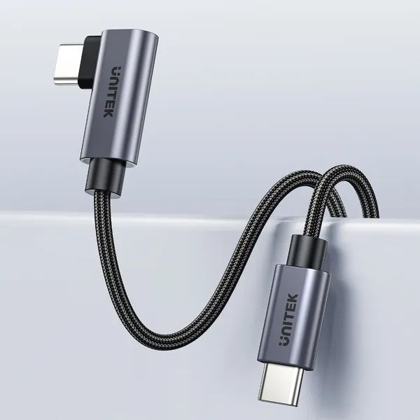 Unitek Kabel USB-C kątowy 90° PD100W 2m zdjęcie 3