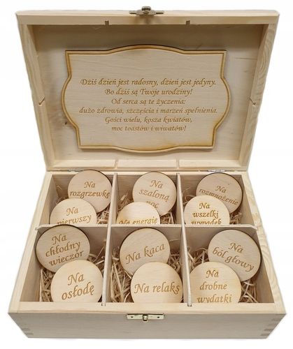 Niezbędnik Skrzynka PREZENT Urodziny BOX 18 30 40 80 pudełko urodzinowe na Arena.pl