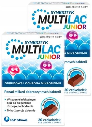 MULTILAC JUNIOR probiotyk dla dzieci czekoladki x2 na Arena.pl