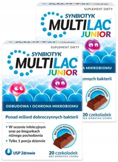 MULTILAC JUNIOR probiotyk dla dzieci czekoladki x2 zdjęcie 2