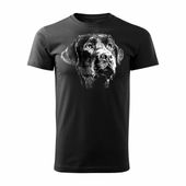 Koszulka Golden Retriever z Golden Retrieverem męska czarna REGULAR L