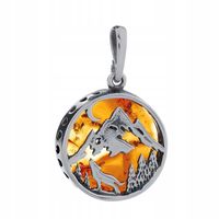 SREBRNY WISIOREK WIDOK GÓRSKI Z BURSZTYNEM