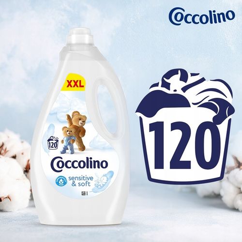Zestaw Coccolino Płyn do płukania Sensitive & Soft 2x3l 240 Prań na Arena.pl