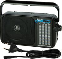 RADIO PRZENOŚNE KUCHENNE BUDOWLANE AM FM SW NA BATERIE R20 MINI JACK ANTENA