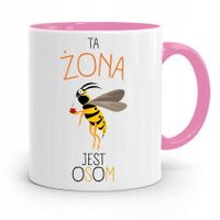 Kubek Różowy Dla Dziewczyny Żony Jest Osom Z Nadrukiem Ze Zdjęciem