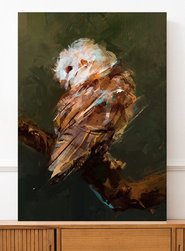 Obraz na płótnie sowa abstrakcja 50x70 cm na Arena.pl