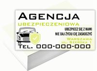 Wizytówki firmowe 200 szt RÓŻNE WZORY do wyboru AGENCJA UBEZPIECENIOWA