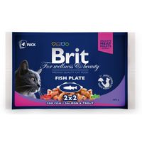 BRIT KOT saszetka PREMIUM Fish Plate 4x100g