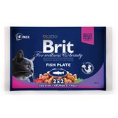 BRIT KOT saszetka PREMIUM Fish Plate 4x100g