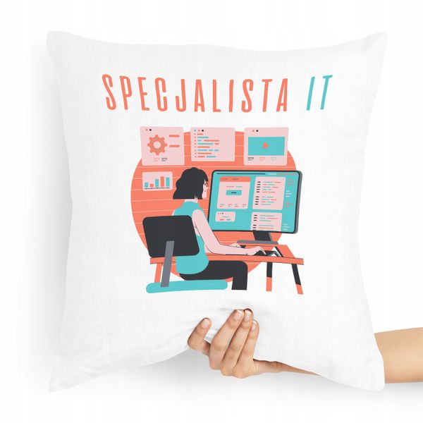 Poduszka Informatyka Informatyk Specjalista Od It Z Nadrukiem Ze Zdjęciem zdjęcie 1
