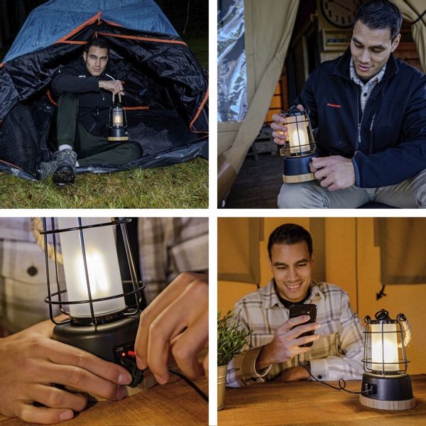 LAMPKA KEMPINGOWA LATARKA AKUMULATOROWA POD NAMIOT POWERBANK USB IP44 75H zdjęcie 7