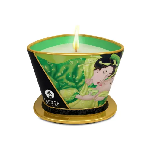 shunga candle green tea 170 ml - świeca do masażu z naturalnych olejkow na Arena.pl