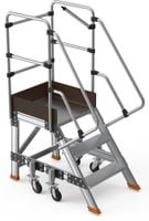 Drabina magazynowa podest jezdny HIGHER 87-YPRO 8702-Y 2 stopnie + podest
