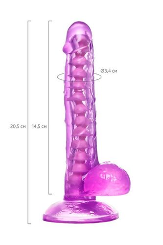 Realistic dildo A Toys by TOYFA Celiam, TPE, purple, 20.5 cm na Arena.pl
