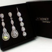 Komplet ślubny VIVIEN silver + DROP silver