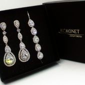 Komplet ślubny VIVIEN silver + DROP silver