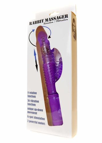 Wibrator-Królik, Wibracja/Rotacja/Góra-Dół 36 Funkcji Fioletowy na Arena.pl