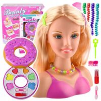 GŁOWA lalki DO CZESANIA STYLIZACJI FRYZUR MAKIJAŻU LALKA ZABAWKA FRYZJERSKA