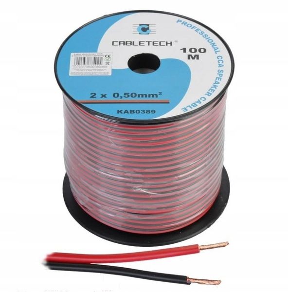 Kabel głośnikowy Cabletech KAB0389 2 x 0,5 mm² 100 m zdjęcie 1