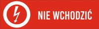 Tabliczka informacyjna Nie wchodzić grawer piktogram 20x6 cm dużo wzorów