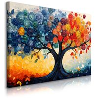 Obraz Ścienny Do Sypialni Kolorowe Drzewo Malarstwo Abstrakcja 30cm x 20cm