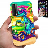 ETUI DO HUAWEI P SMART 2021 - DINOZAUR W CIĘŻARÓWCE WZORY DLA DZIECI