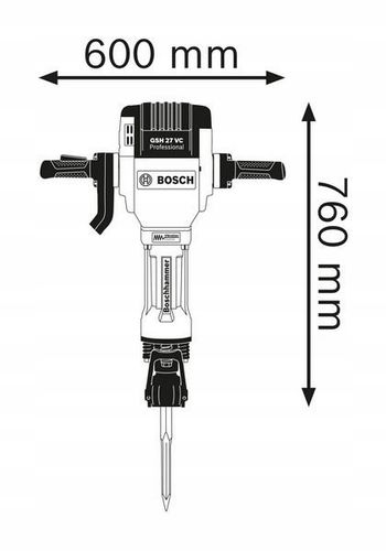 BOSCH MŁOT UDAROWY KUJĄCY HEX GSH27VC 2000W na Arena.pl