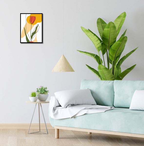 Plakat 30x40cm Przerysowany Tulipan zdjęcie 4