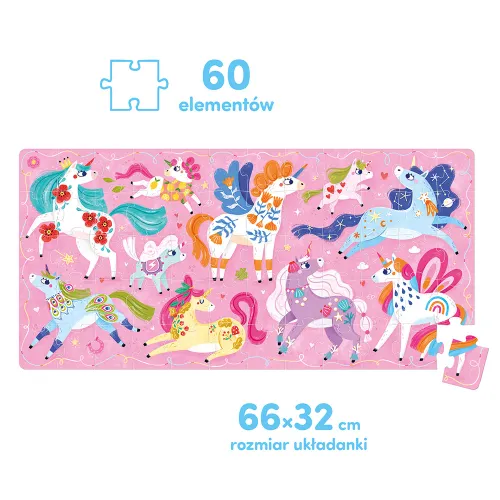 Puzzle 60 elementów. CzuCzu. Ach Jednorożce na Arena.pl