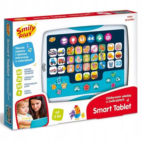 98275 Smily Edukacyjny Interaktywny Tablet Zdobywam wiedzę o Zwierzętach na Arena.pl