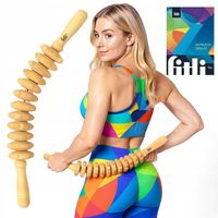 WAŁEK DO MASAŻU DREWNIANY ROLLER MASAŻER CIAŁA ANTYCELLULITOWY PROFILOWANY