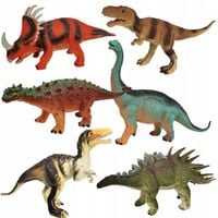 DINOZAURY ZABAWKI DLA DZIECI PREZENT FIGURKI GUMOWE DUŻY ZESTAW RÓŻNE WZORY