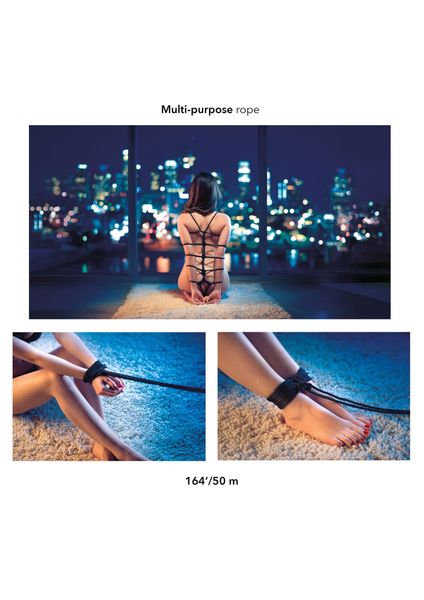 Scandal Bdsm Rope 50M Black zdjęcie 3